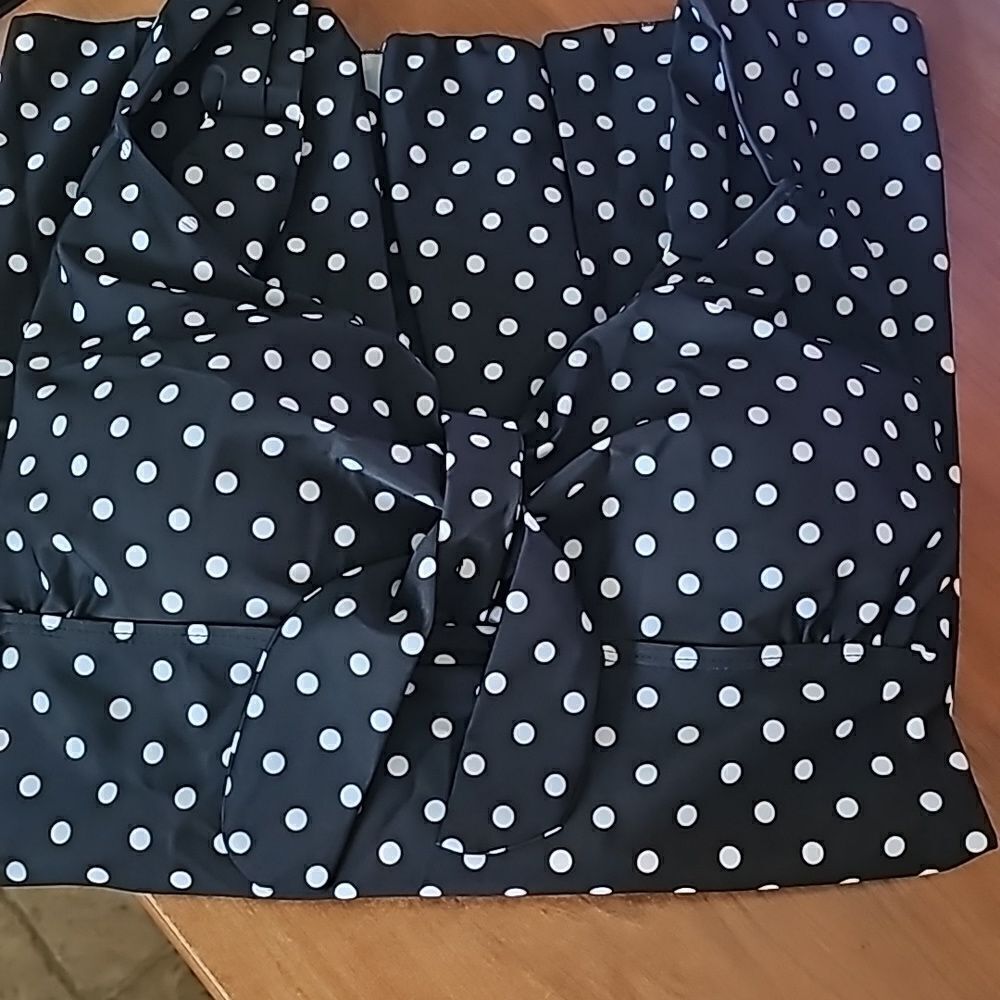 Womens polka dot one piece skirted swimdress size 2X - Picture 4 of 9